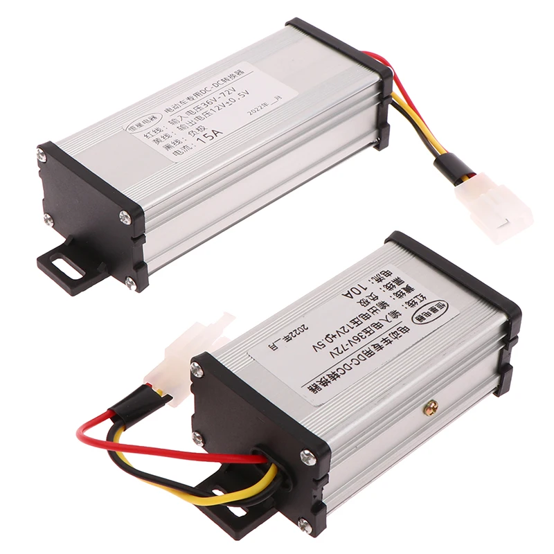 1 Pcs DC 36/48/60/72V To 12V 10A 15A 20A 180W Electric Vehicle DC Converter Electric Power Transformer