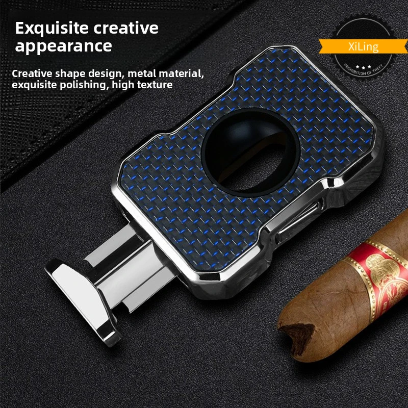 HONEST قاطع السيجار الحاد على شكل حرف V تصميم إبداعي على شكل حرف V سكين السيجار ملحقات السجائر هدايا الأعمال #2