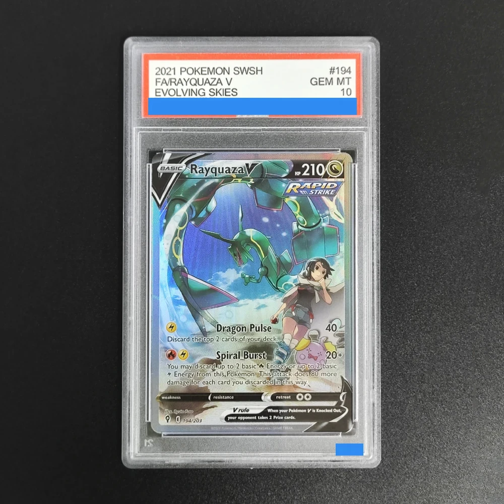 

2021 POKEMON SWSHFARAYQUAZA VEVOLVING SKIES 194 GEM MT 10 Collection DIY Rating Card High Quality Replica Card Anime Toy Gift