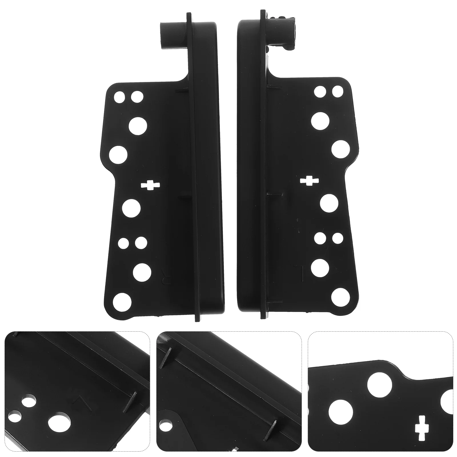 

2 Pcs Radio Mounting Installation Trim Car Part Accessory Audio Frame Side Trims Brackets Abs