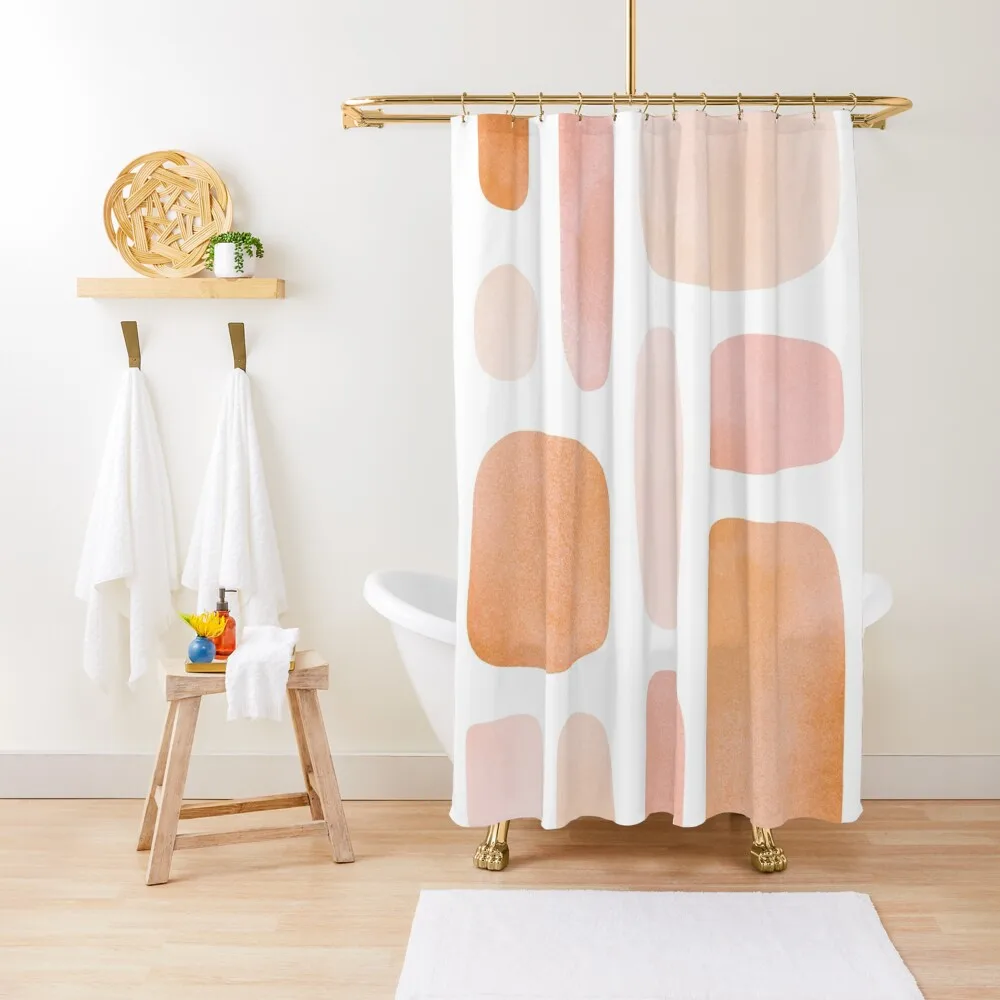 

Pink Watercolor geometric shapes Shower Curtain Bathroom For Shower Elegant Bathroom Window For The Bathroom Curtain