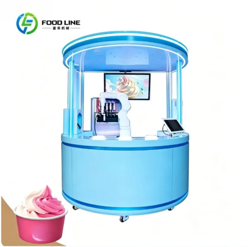 Ice Cream Robot Commercial Automatic Ice Cream Vending Machine Smart Soft Serve Maker for Mall Cafe Event Use