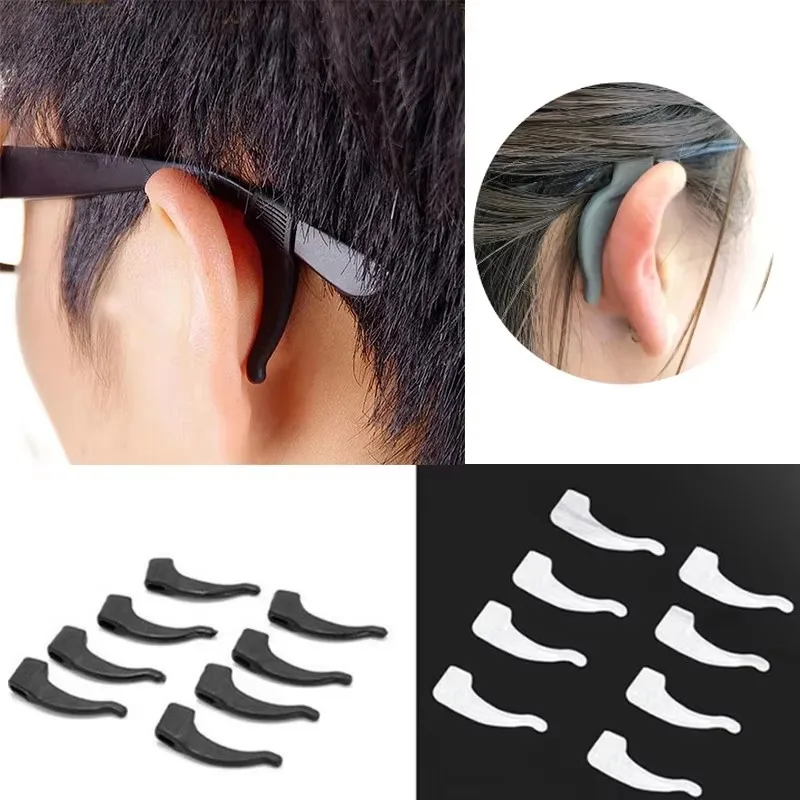 

1/5/10/20Pairs Silicone Anti-slip Ear Hook Glasses Leg Ear Sleeve Bracket Fastener Clear Eyeglasses Accessories Grip Anti-fall