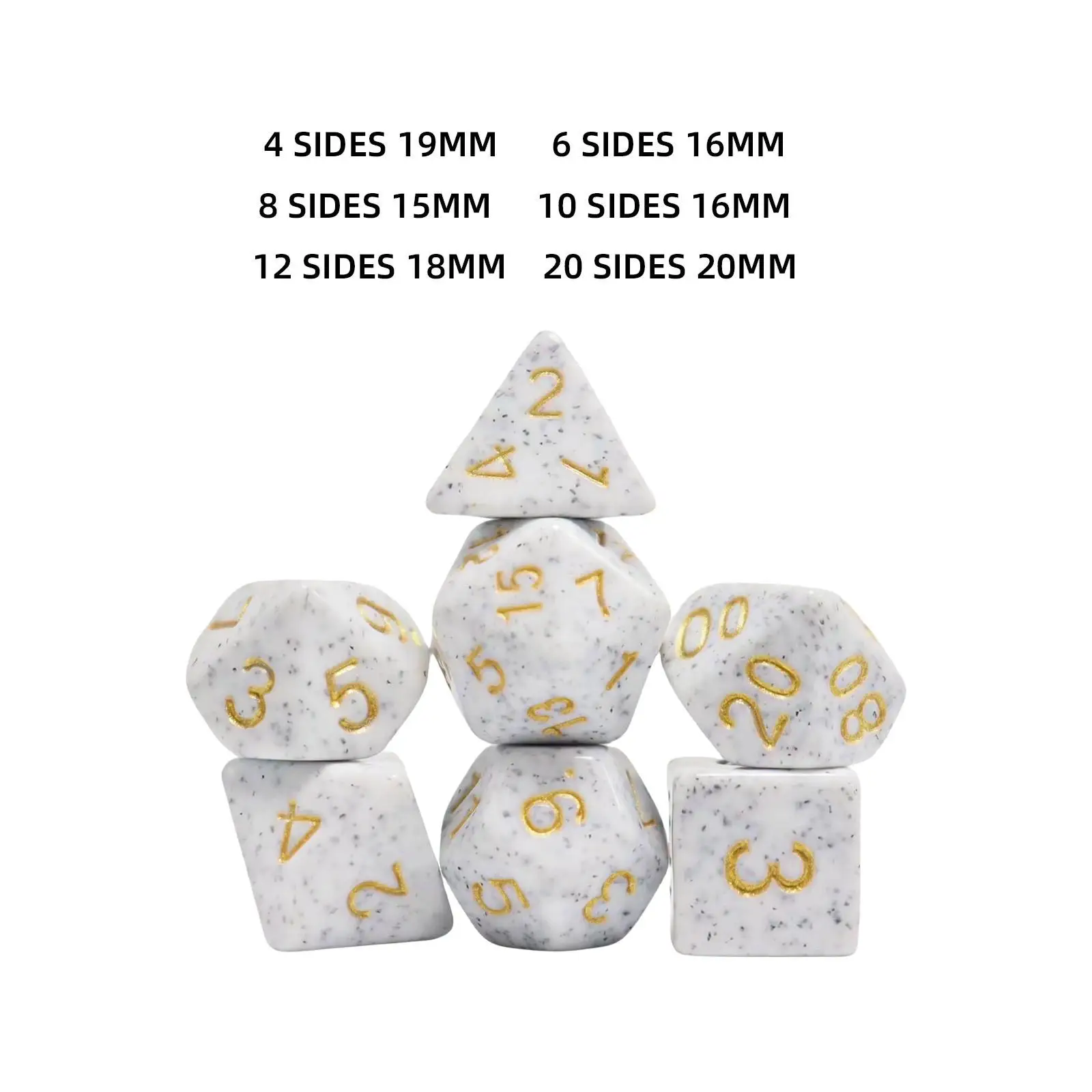 多面体サイコロセット,娯楽,マルチゲーム,パーティーおもちゃ,アクリル,7x