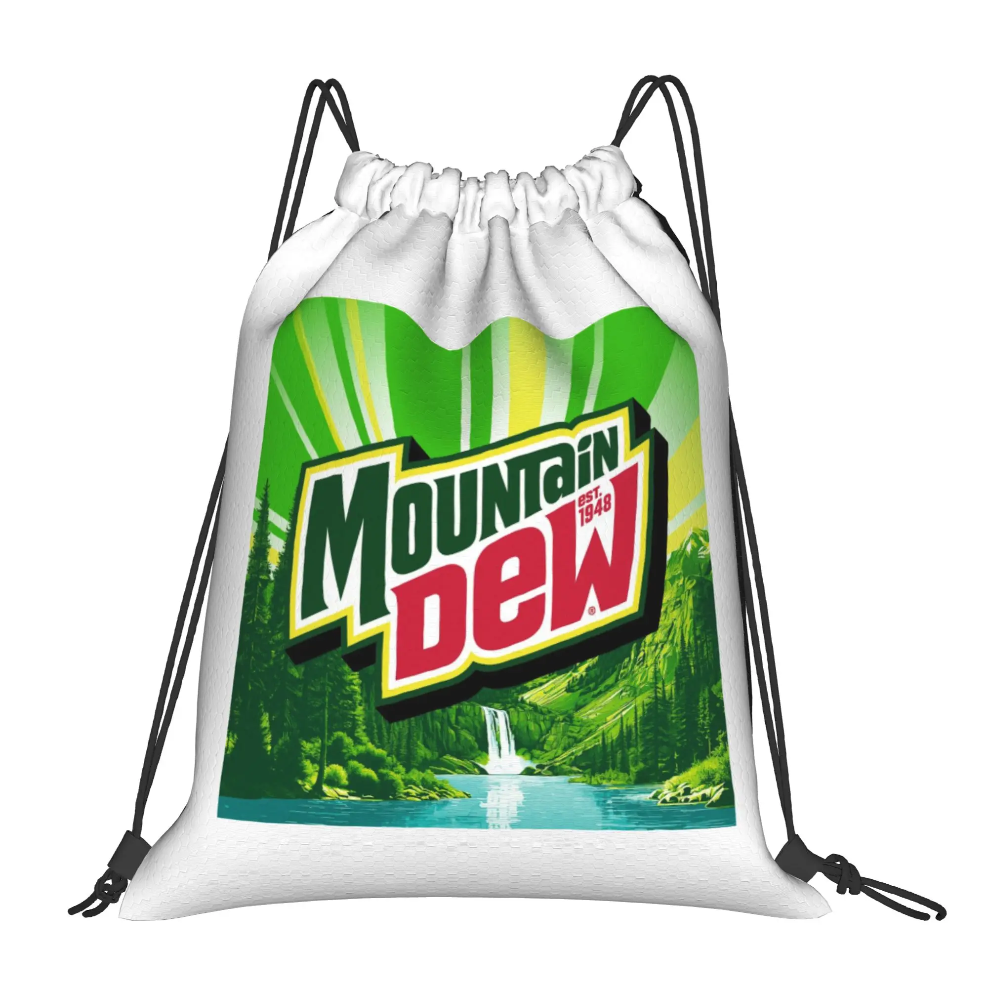 

Рюкзаки-мешки Mountain Dew Est 1948 Waterfall: портативные спортивные сумки на шнурке, рюкзаки для езды на велосипеде, рюкзаки для хранения в спортзале
