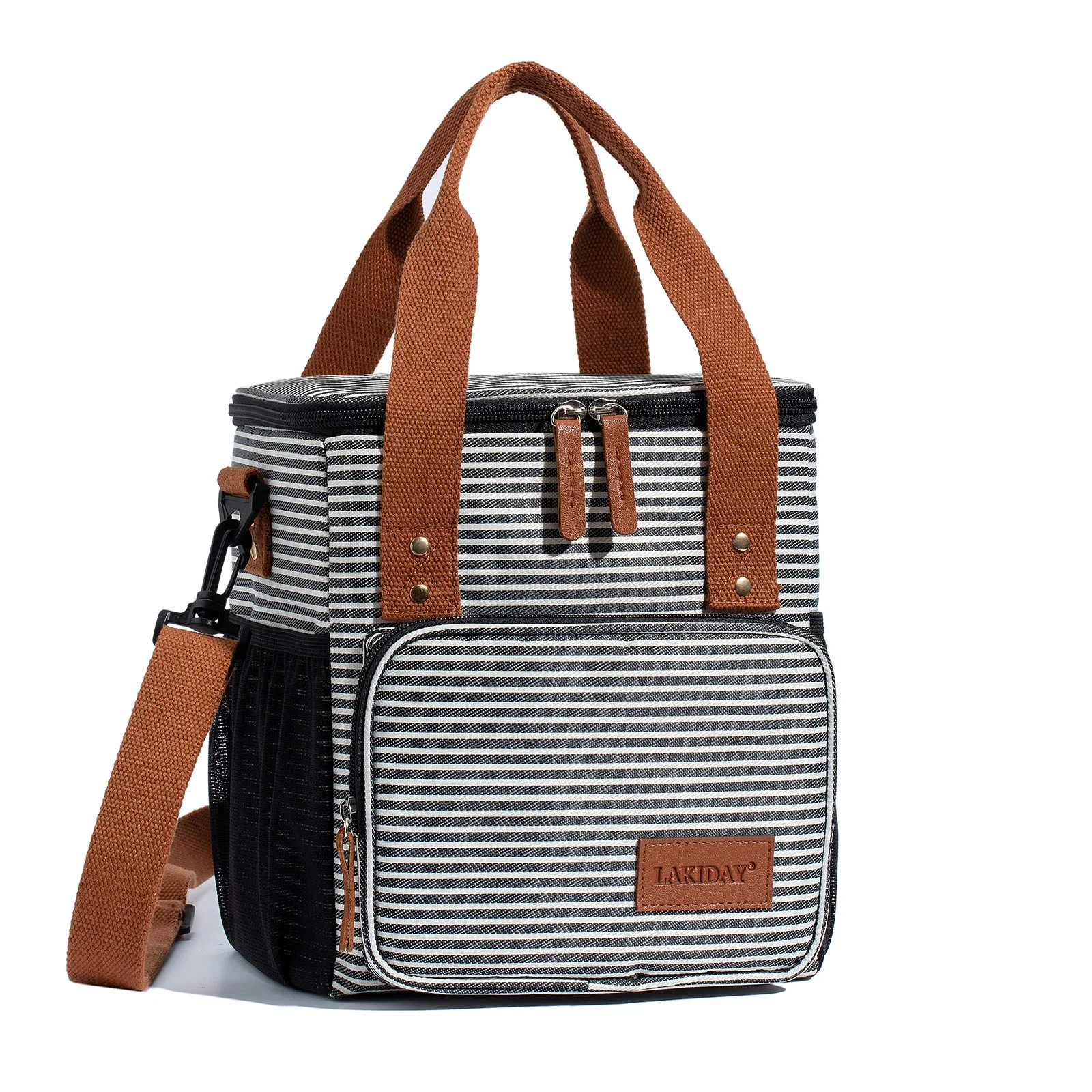 

Модная большая изолированная сумка для обеда для женщин и мужчин, многоразовые сумки-холодильники для пикника с регулируемым плечевым ремнем