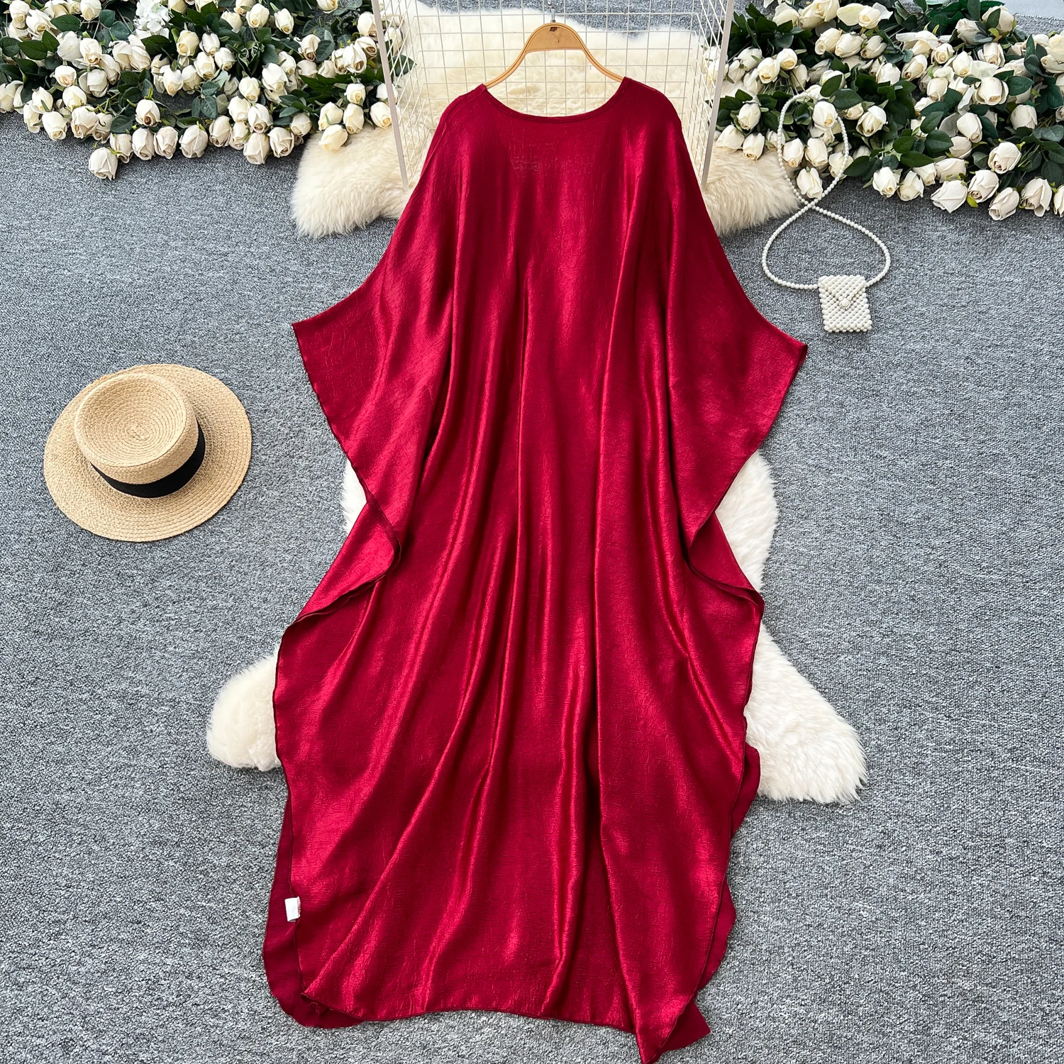 Chic vintage sexy scollo a V sciolto fata estate donna Boho vestito estivo abbigliamento donna abito lungo