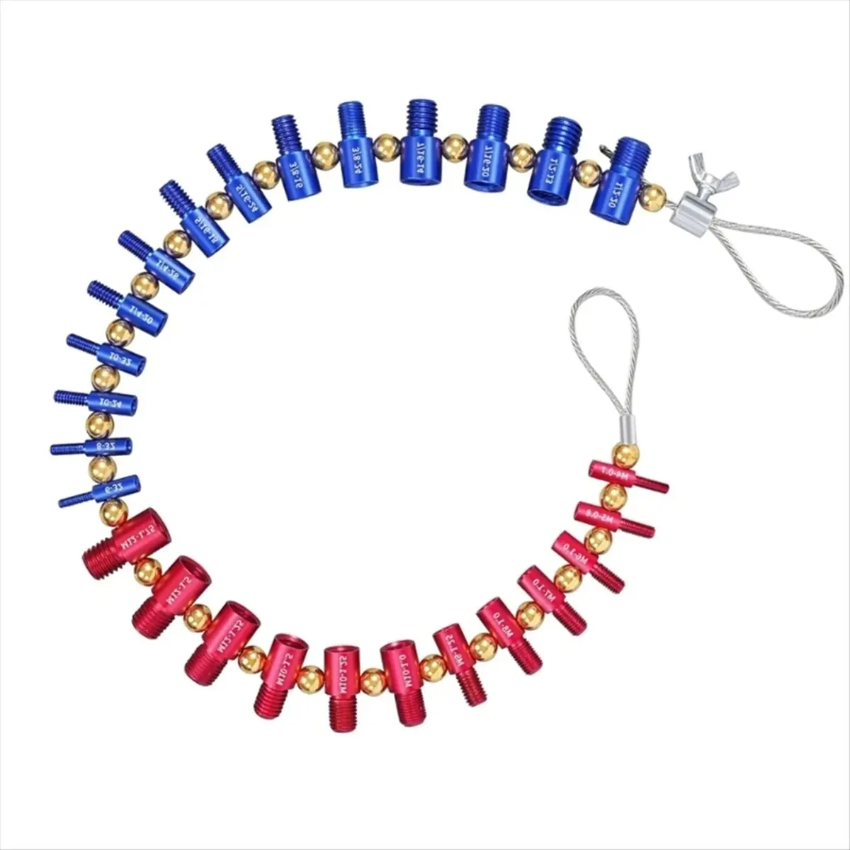 Eco-friendly Nut and Bolt Thread Tester Removable Bolt and Nut Size Gauge Nut Thread Identifier
