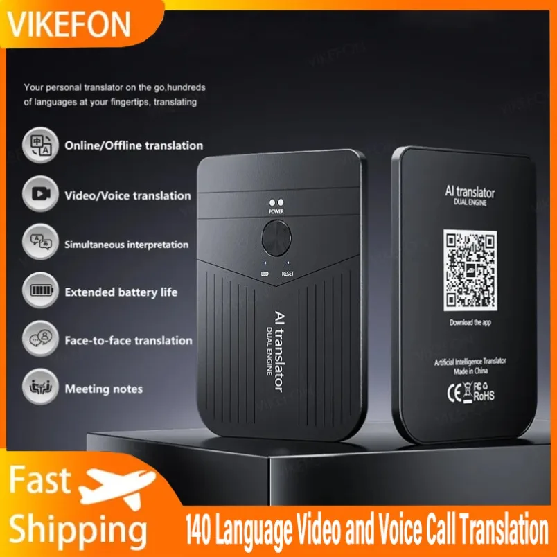 

140 Language AI Translator Offline Simultaneous Interpretation Electronic Dictionary for Travelers and Language Learners Compact