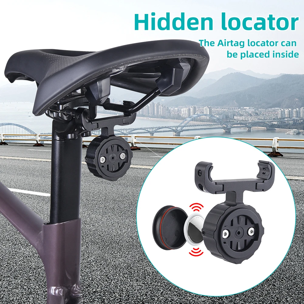 

Bicycle Saddle Lamp Mount for AirTag Locator Bike Taillight Bracket Holder Saddle Mount Bike Lamp Stand for Garmin Varia Radar