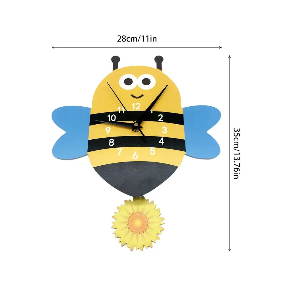 

Cartoon Wall Clock Room Hanging Nordic Modern Bedroom Living Study Office High Precision Large Numeral Display