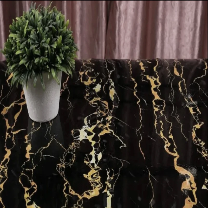 ملصق حائط مزخرف مقاوم للرطوبة ومقاوم للماء 40 سم من مادة PVC ذاتية اللصق لخزانة الحمام على سطح الطاولة