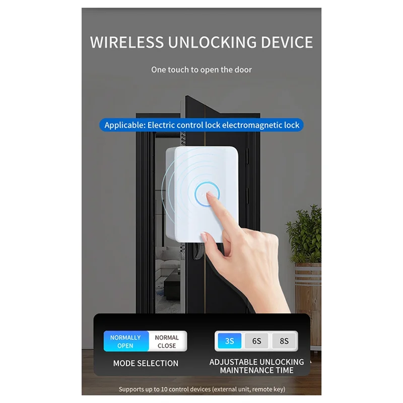 AAAEL-New 800M Long Distance Outdoor Doorbell Wireless Intercom Door Phone Unlocking Two-Way Intercom 433Mhz