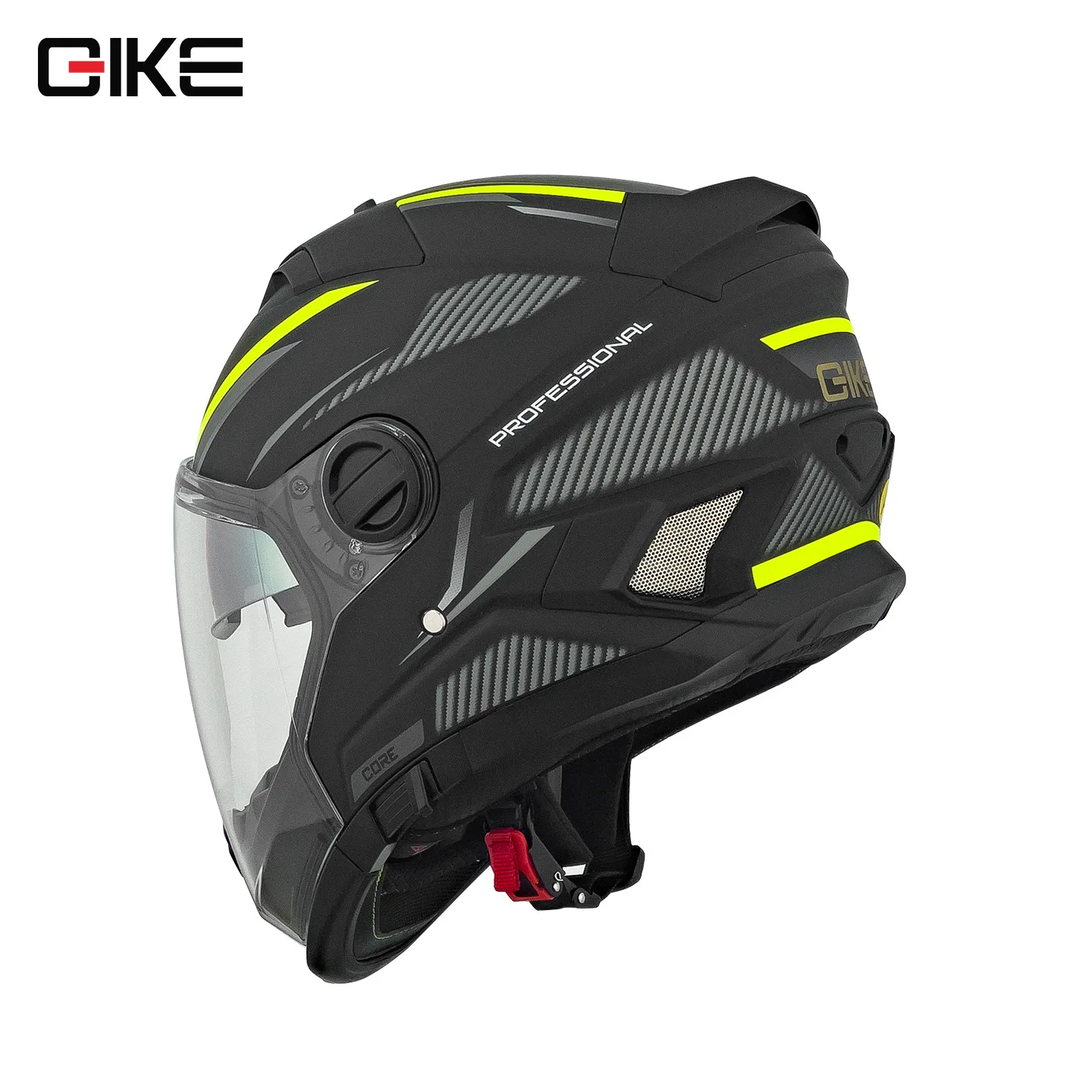 Motorcycle Helmet Dual Visor Removable Chin Guard 3/4 Open Face Motorbike Riding Helmet for Men Women