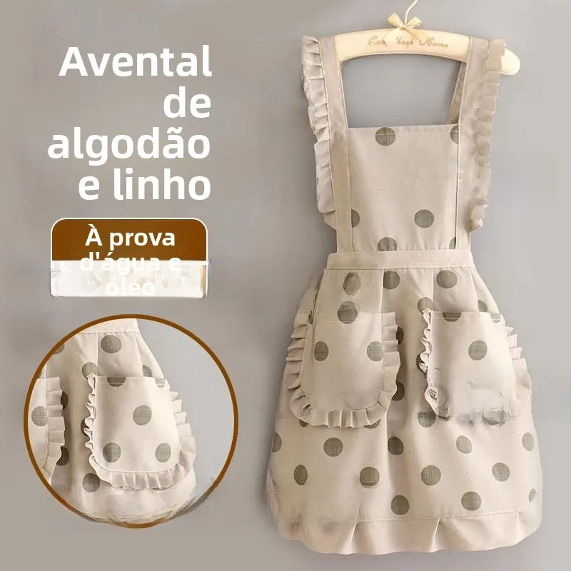japanese-style-apron-2024-new-fashionable-kitchen-cooking-women's-apron-beautiful-stylish-summer-restaurant-special-use