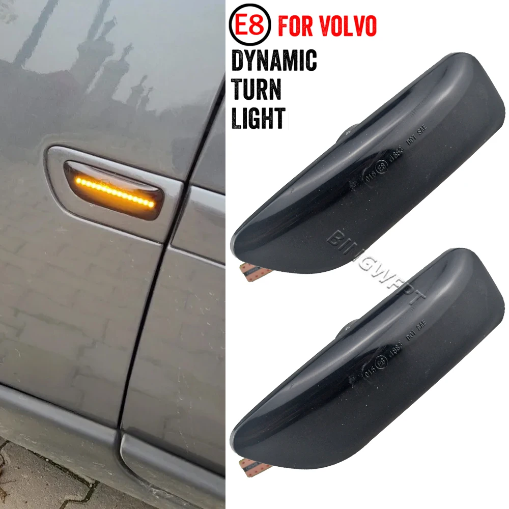 For Volvo XC90 S80 XC70 V70 S60 2001- 2009 LED Dynamic Turn Signal Light Side Mirror Sequential Lamp Blinker Indicator