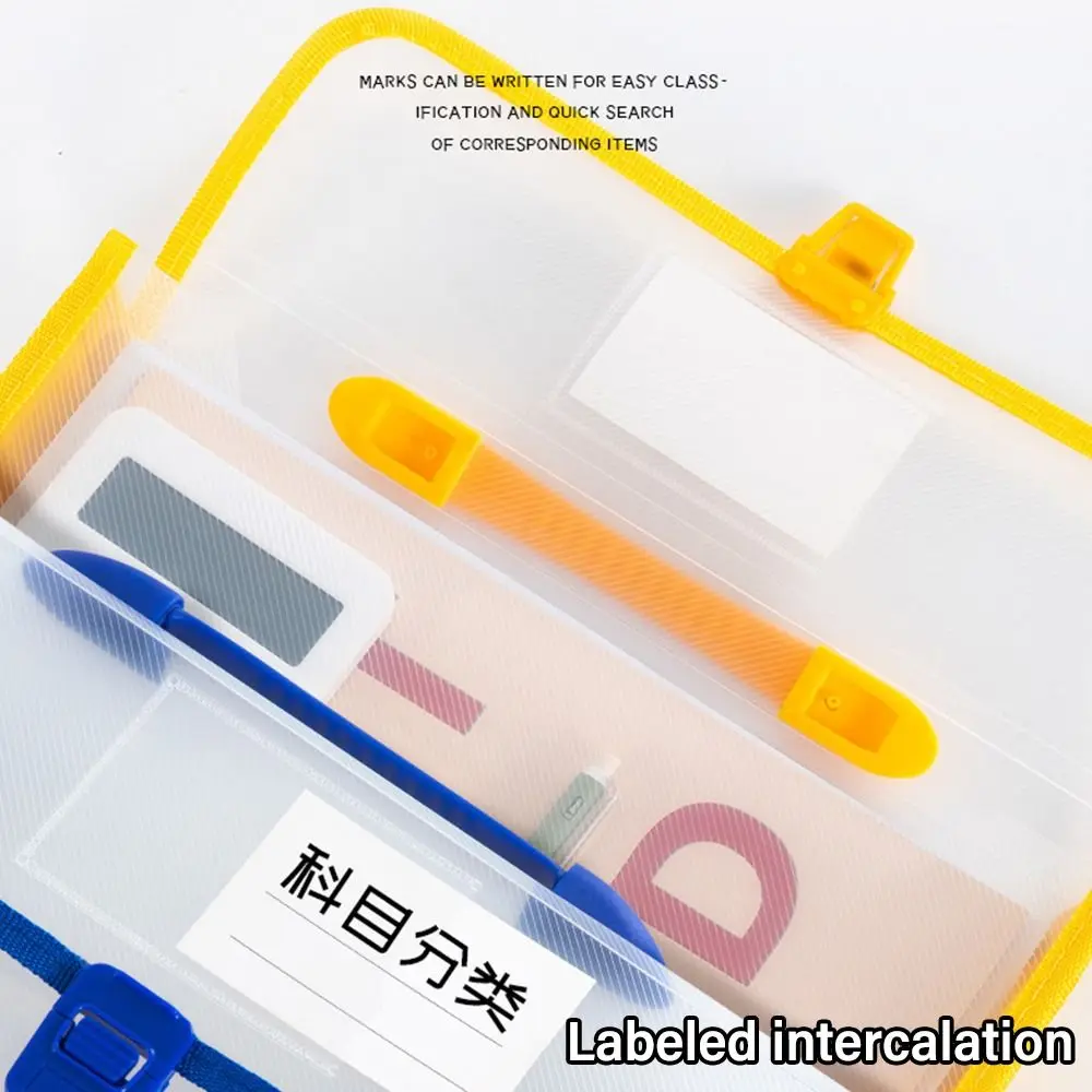 Thickened A4 File Folders Transparent Portable File Handbag Waterproof File Organizer School Office