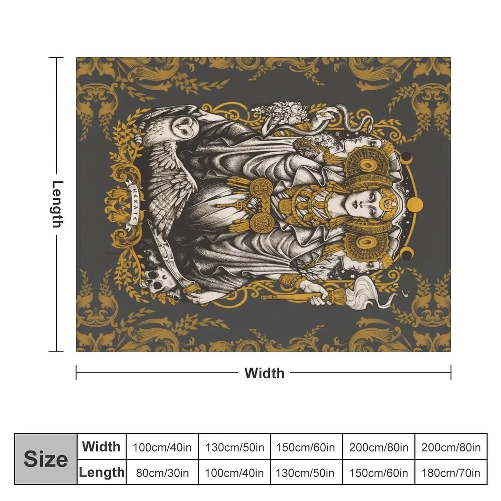 IBERIAN HECATE Throw Blanket Luxury Brand Camping Blankets