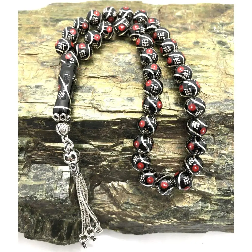 OLTU stone fountain red processing rosary