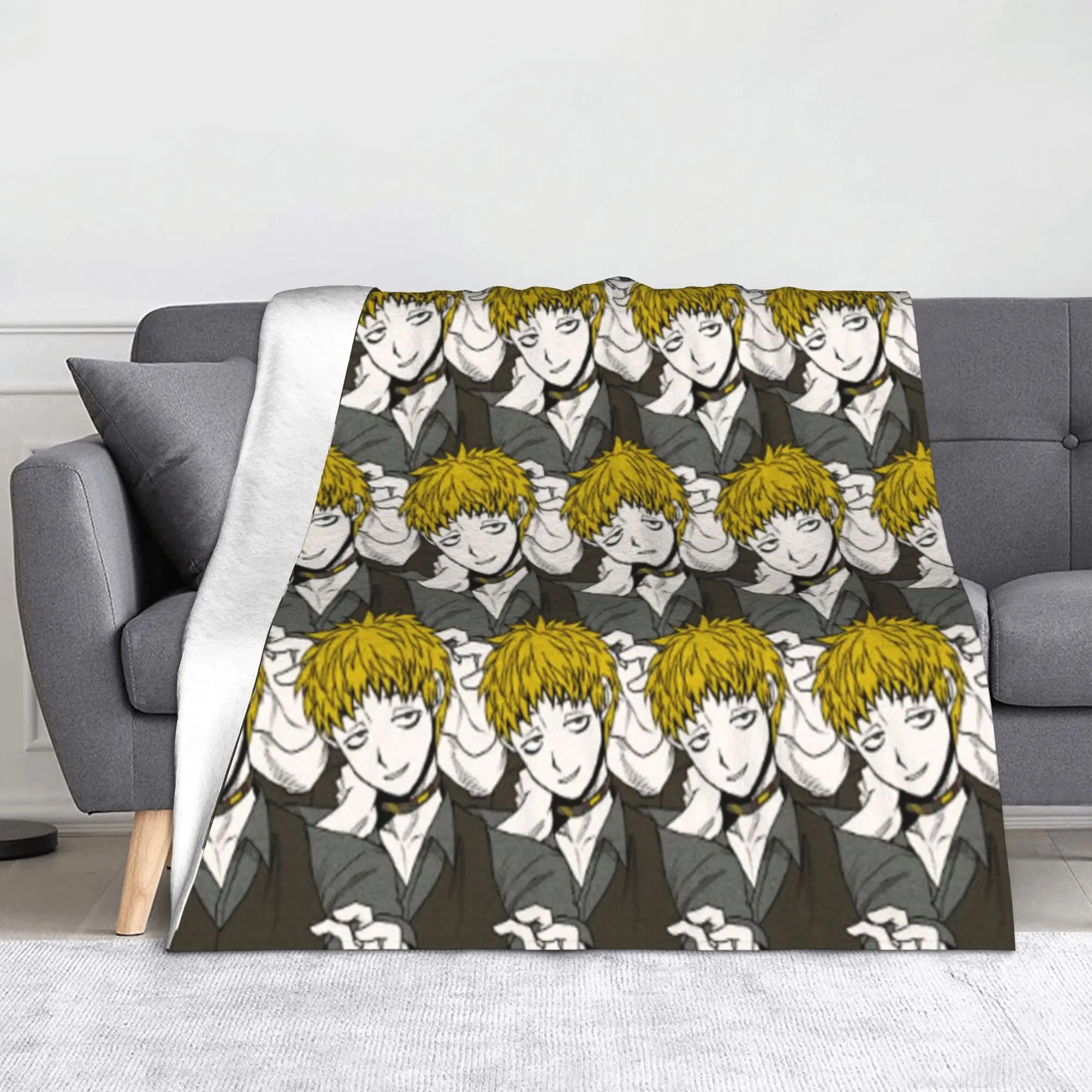 Keiji Shinogi Blanket Velvet Spring/Autumn Your Turn To Die Game Anime Breathable Soft Throw Blanket for Home Outdoor Quilt