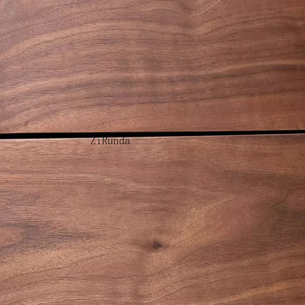 French retro design bedside table with tree knot leather surface ancient style solid wood bedside table