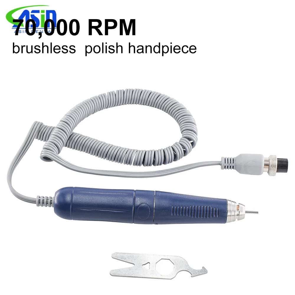 Dental Electrical Micromotor Polishing Handpiece 2.35mmHP 70,000RPM Non-Carbon Brushless Engraving Machine Handle Dentistry Tool