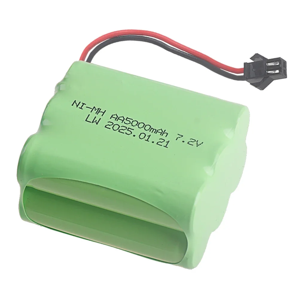 7.2V 5000mah 2400mAh Ni-MH 6*AA Rechargable Battery With SM Plug For RC Truck/ Rc Racing car/ boat model Toys 7.2 v battery Pack