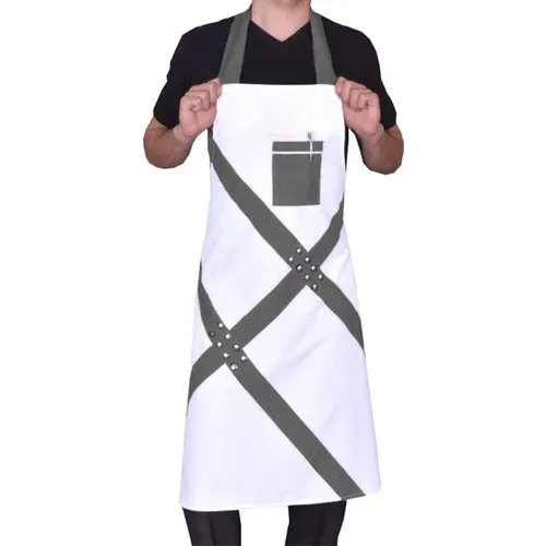 Medusa Forma Bib Apron Master Chef-Barista-Cook-Barber-Tattoo-Kitchen-Chef Waiter Apron gray