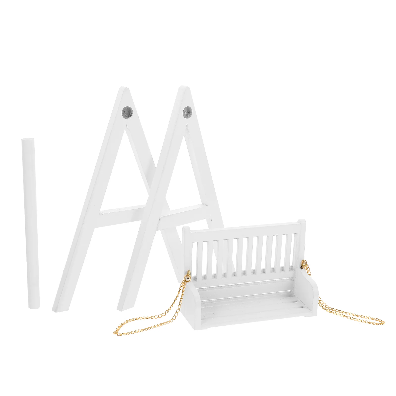 

Toys Dollhouse Swing Accessory Swings Decor Props Mini White Accessories Ornament Miniature Model