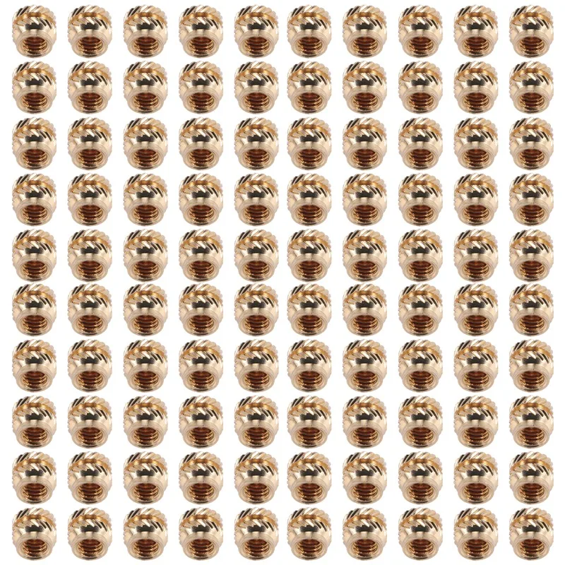 3D 프린터 보론 2.4 등용 M3 스레드 널링 황동 스레드 히트 세트, 내열성 인서트 삽입 너트, M3X5X4, 100 개