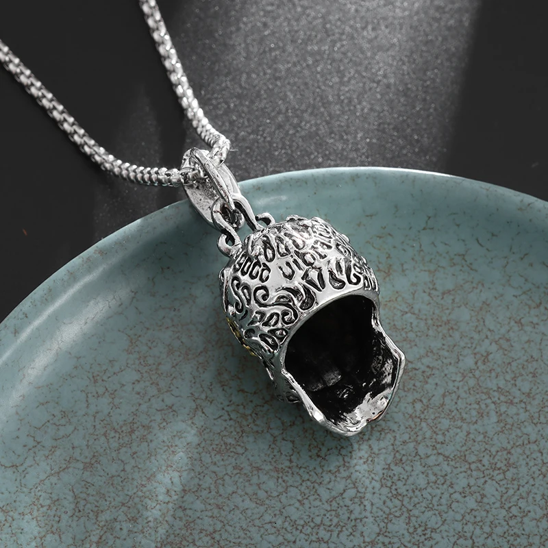 قلادة جمجمة ميكانيكية للرجال ، صليب قوطي قديم ، مجوهرات بانك ، هدية حفلة شارع ، عيد الهالوين #5