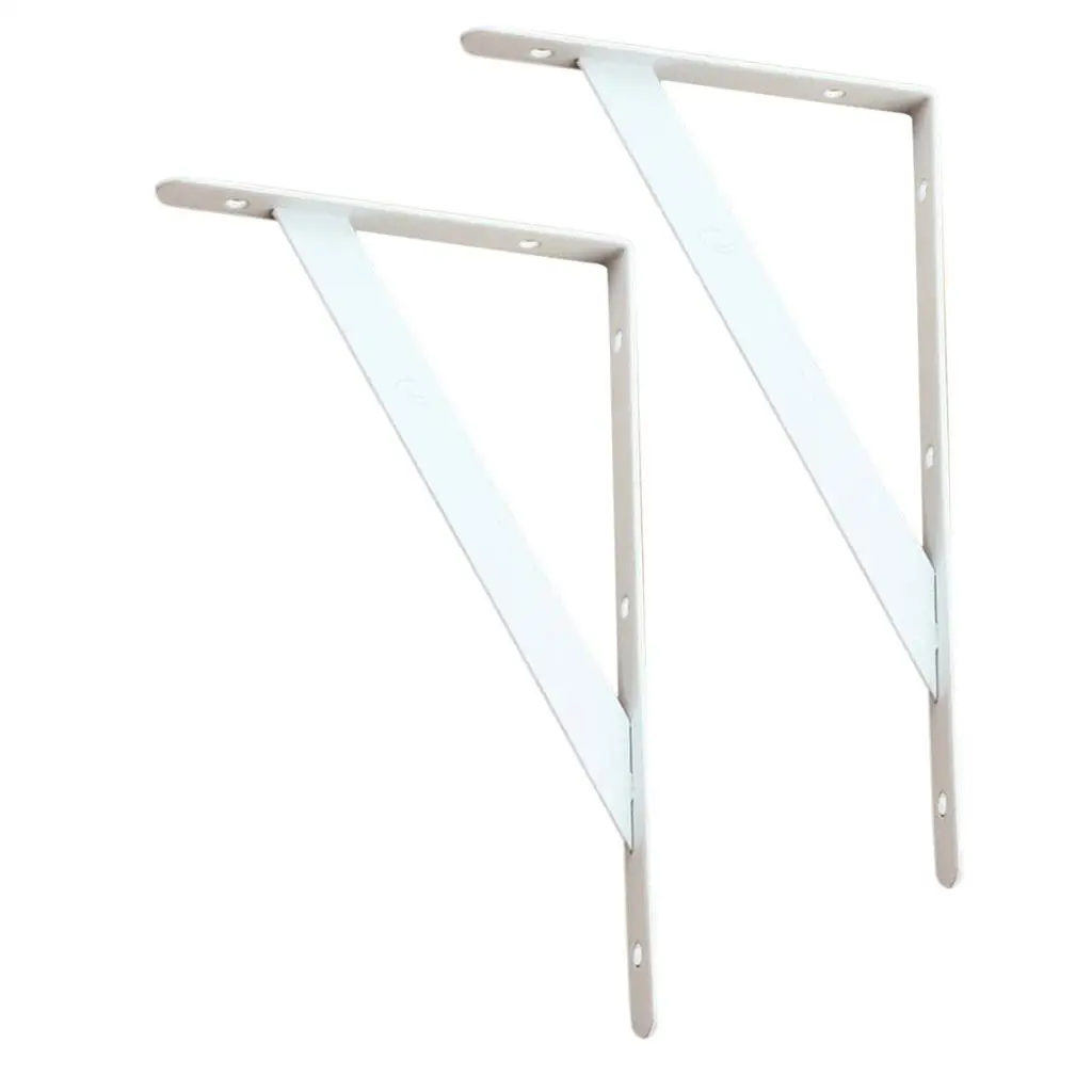 3-6pack 2 Pieces Metal L Shaped Wall Shelf Bracket Rack Support 150x95x2mm