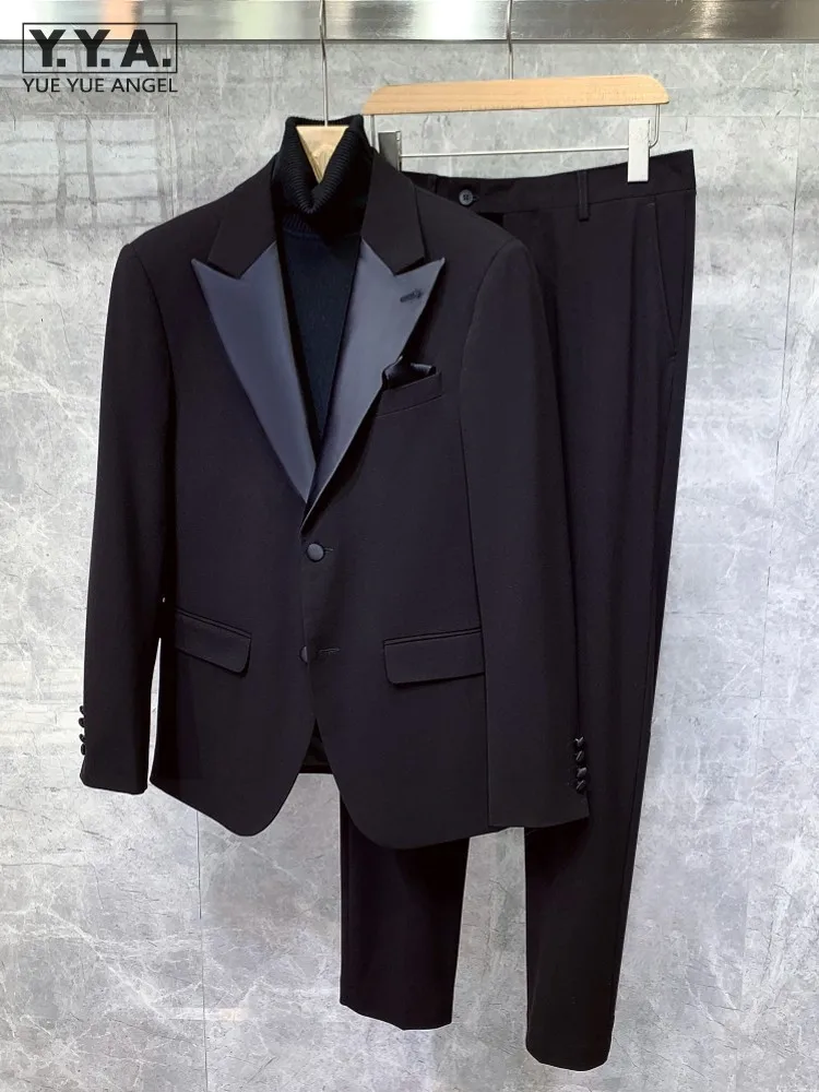 

High Quality Groom Wedding Dress Suit Autumn Business Man Work Formal Sets Blazer Jacket Long Pants Slim Fit Two Piece Set Suits