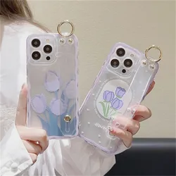 Flower Wrist Strap Case For OPPO A3S A12E F5 A83 A1 A97 A91 A92S F7 F9 F11 A7X Reno 7 8T 8 9 10 Pro Plus SE 7Z ACE2 Holder Cover