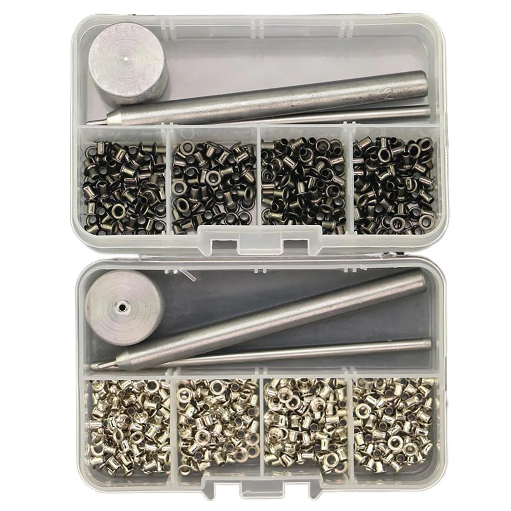 240pcs 2/2.5mm Internal 4-Colors Tool sets Electroplating Of Copper Without Gasket Eyelets 304# Steel Tools Sets