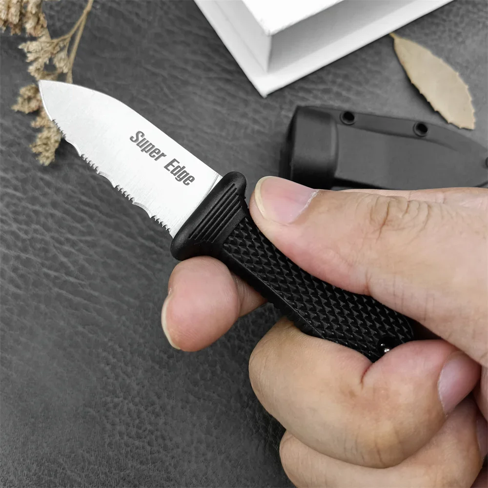 MINI Neck Keychain Knife Fixed Blade Knife 440c Blade ABS Handle Outdoor Everyday Carry Camping Hiking Survival Hunting Tool