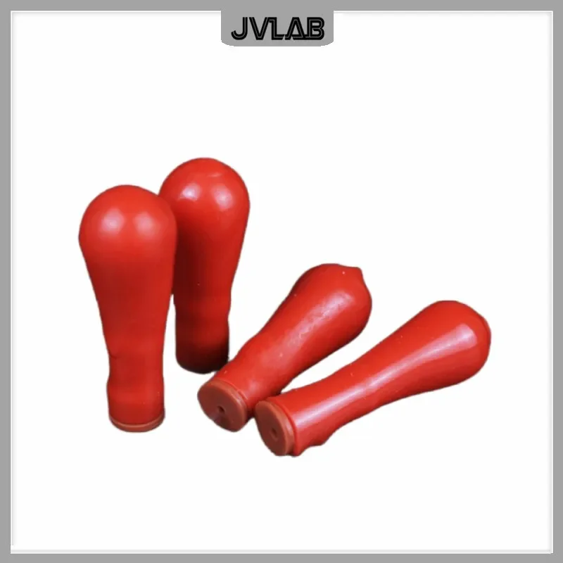 Rubber Suction Ball For Microcapillary Straw Red Rubber Bulb Head Insert Micro Blood Collection Tube Medical Supplies 50 Pcs