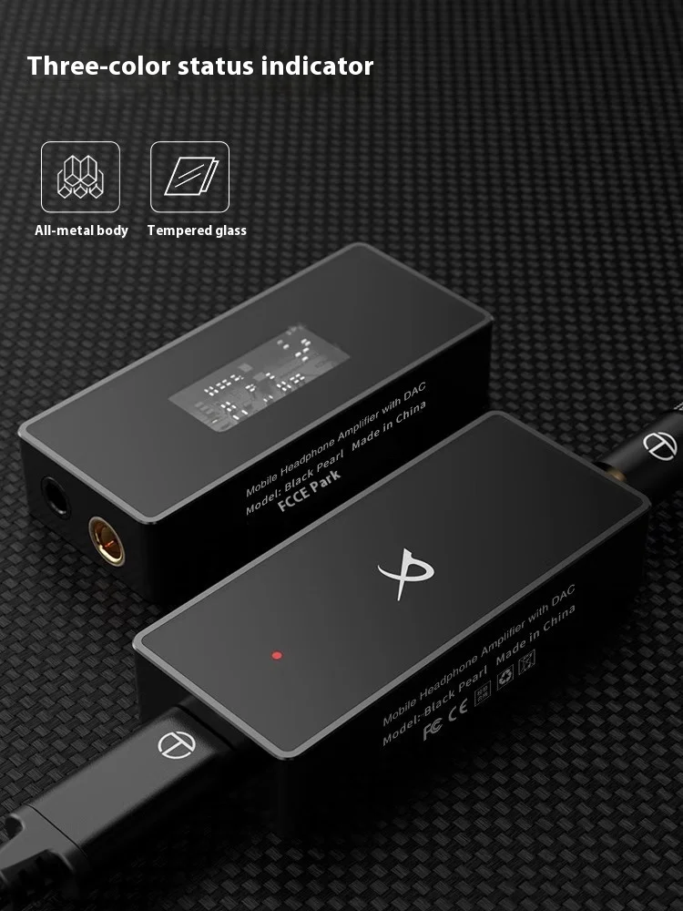 TRN Black Pearl Portable Hi-Fi Digital Audio Decoder DAC 3.5+4.4 Output Dual CS43131 PCM 384kHz 32Bit DSD256 Earphone Amplifier