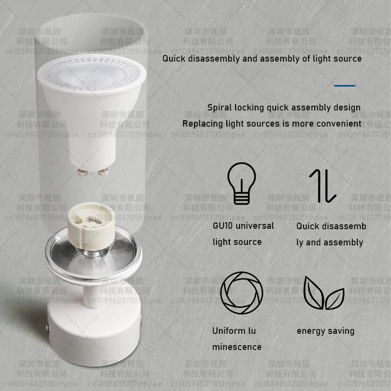 Tor LED do montażu powierzchniowego 360°° Obrotowa biała czarna złota sufitowa ściemnialna oprawa typu Downlight 7W/9W żarówka GU10 wymienny