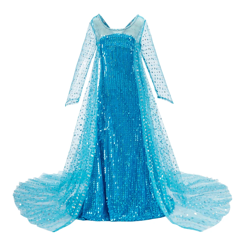 Kids Elsa Costume Children Snow Queen Cosplay Snowflake Clothes Girls Princess Dress Performance Clothing Kids Cosplay Dresses