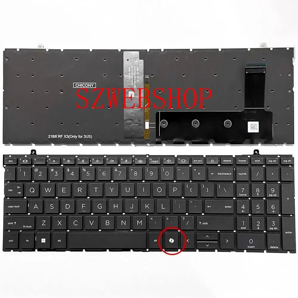 

New Laptop For HP EliteBook 860 G11 / EliteBook 865 G11 US Keyboard Backlit with AI Key