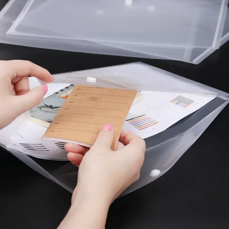 A5 folder transparent plastic 10-100 pieces/set A5 folder file bag file bag file paper office supplies