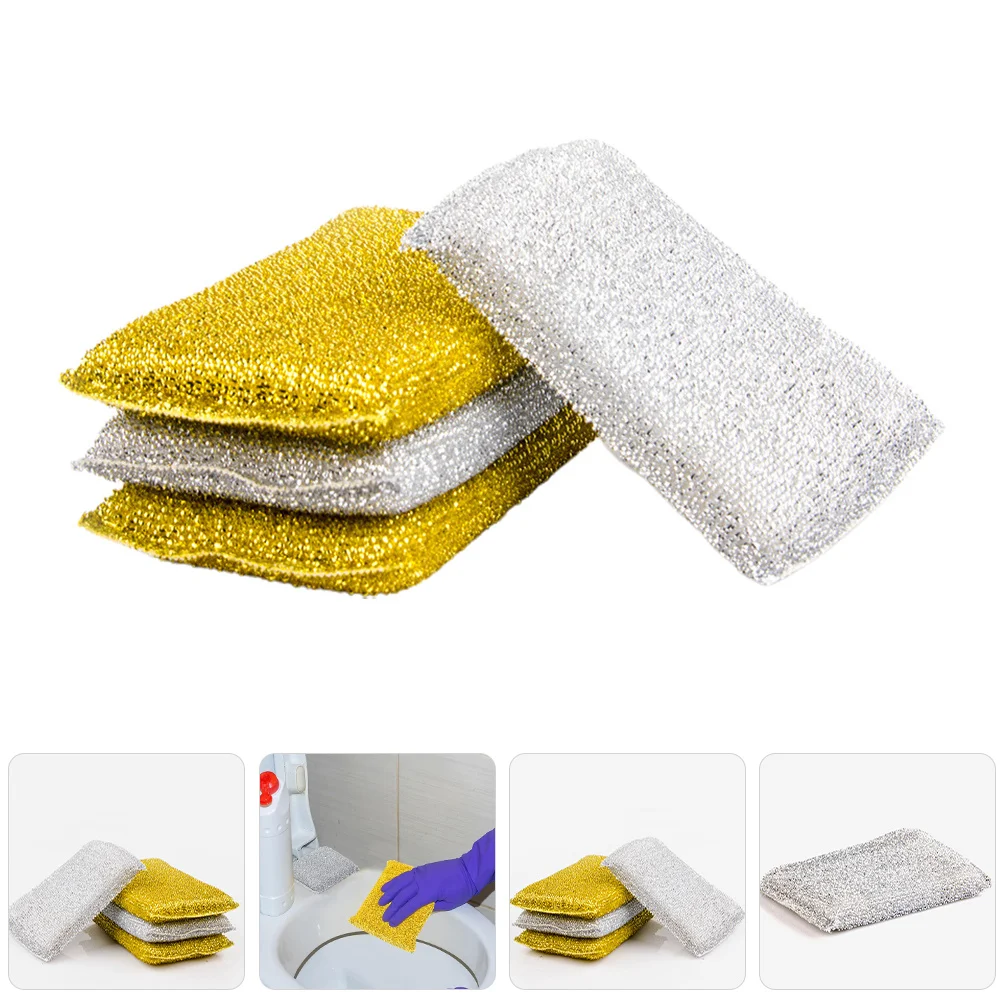 

4pcs Cleaning Sponge Block Kitchen Scrub Sponge Reusable Dish Washing Pad Lightweight Quick-Dry Household Cleaning Supplies For