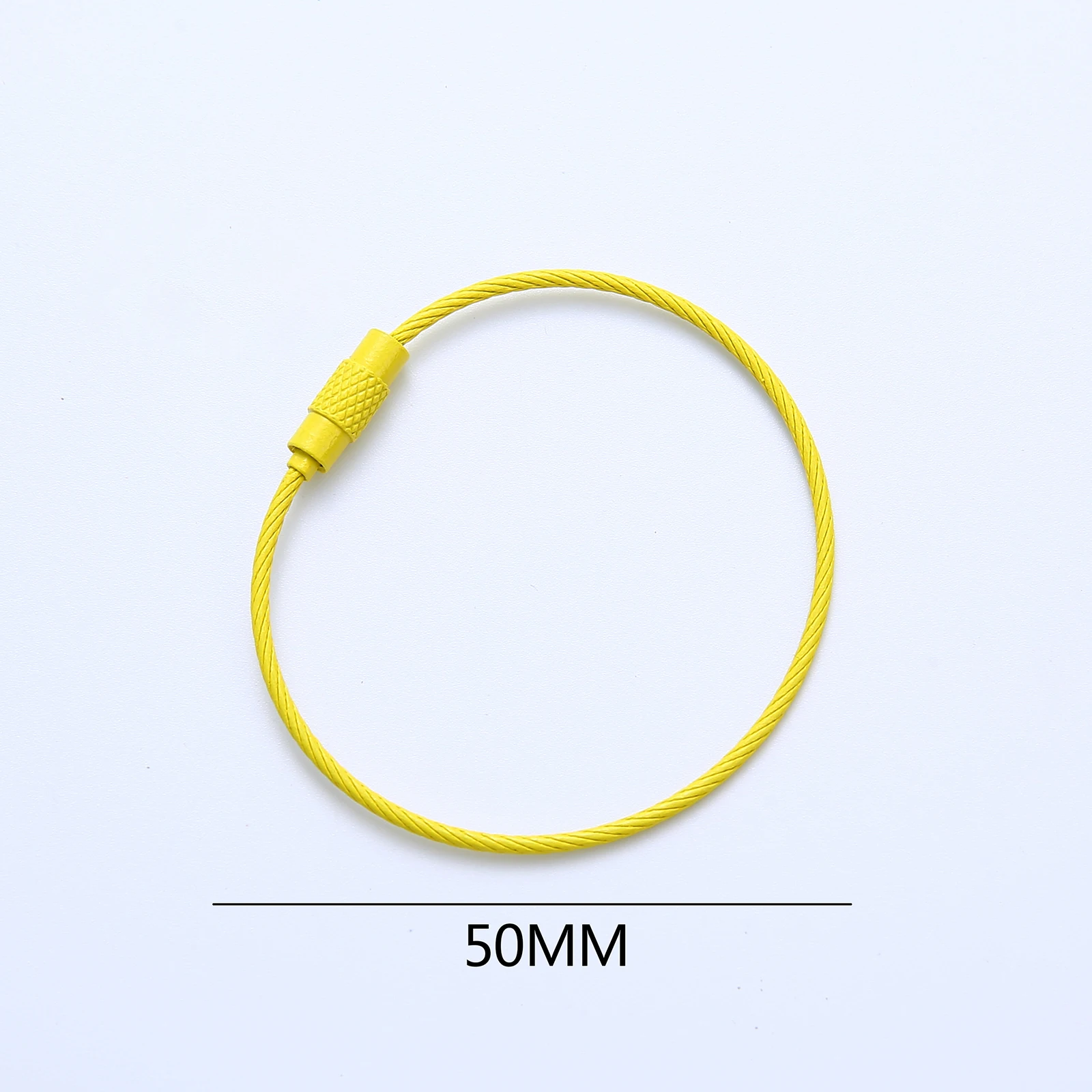Colorful Stainless Steel Wire Keychain Ring, Outdoor Tool