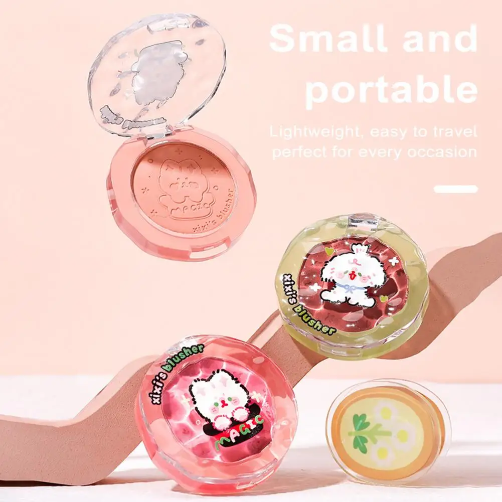 Smooth Texture Blush Portable Blush Enhance Cheek Glow with Smooth Natural Finish Everyday Compact Powder for Brightening