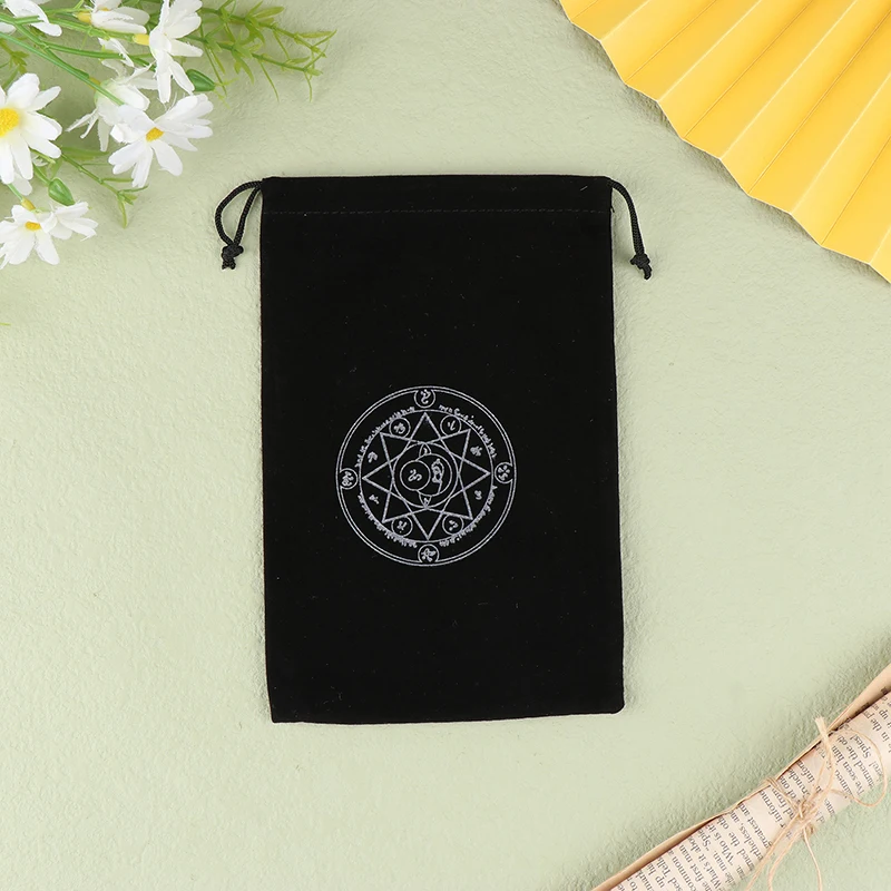 1Pc Velvet Tarots Oracle Cards Storage Bag Runes Constellation Witch Divination Accessories Jewelry Dice Bag Drawstring Pouch