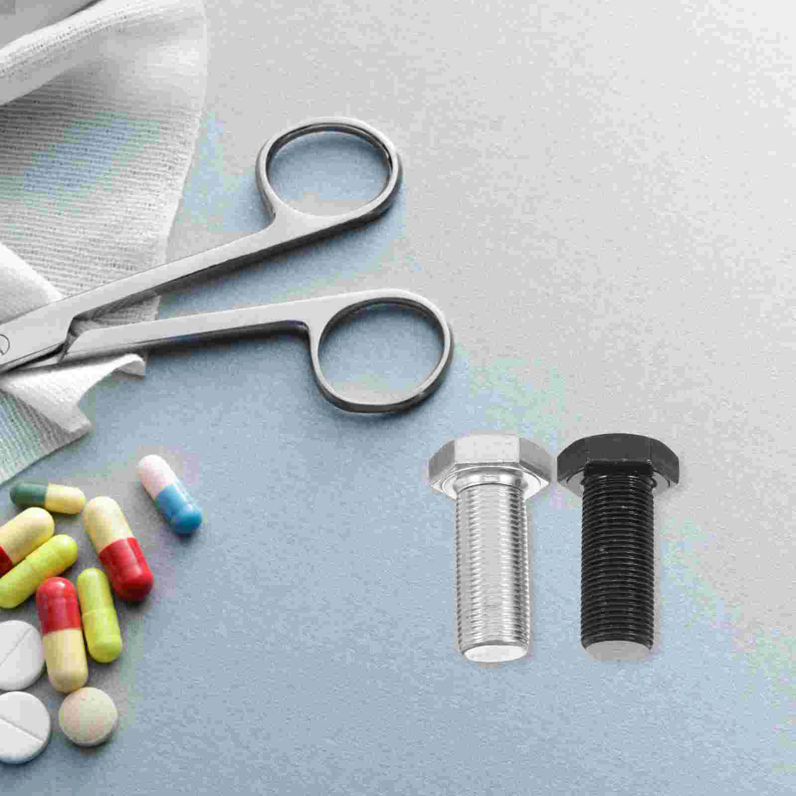 2 Pcs Concealed Storage Metal Hiding Container Trinkets Bolt Shaped Camping Portable Hidden Case