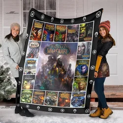 World of Warcraft Blanket Flannel Blanket Soft Fleece Illidan Lich King Throw Blankets Couch Sofa Bedspread Blanket Tv Blanket