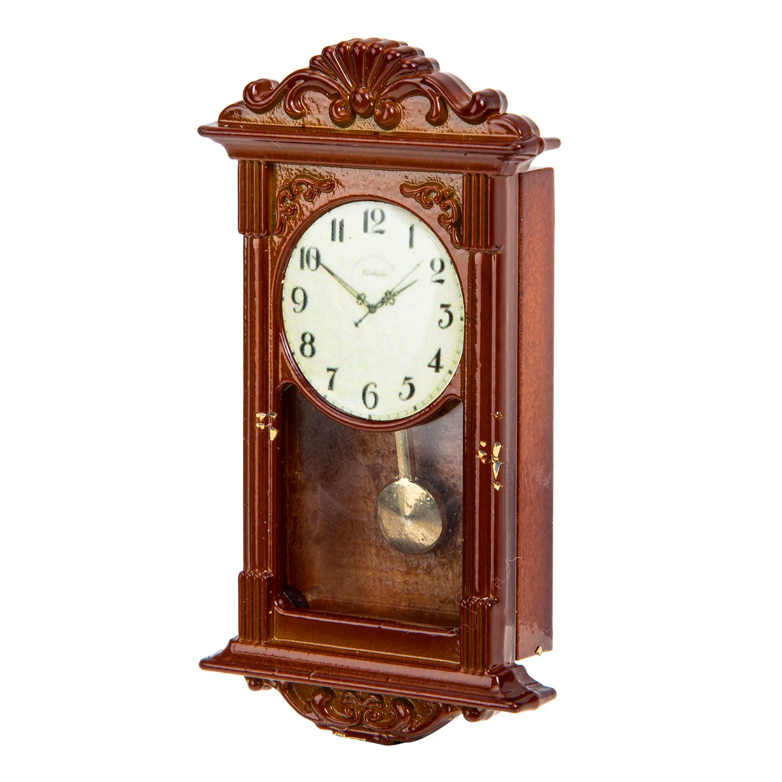 

Mini Retro Roman Hanging Clock Metal Small Size Vintage Elegant Hanging Clock for Mini House Furniture Accessories