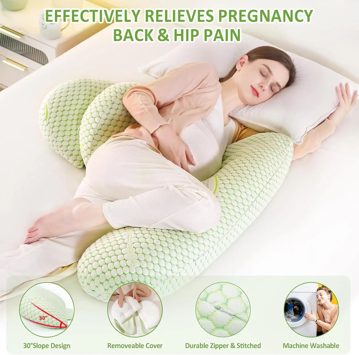 Pregnancy Pillow Soft U-shaped Lumbar Side Sleeper Cushion Pregnant Women Maternity Pillow Pads Tummy Pillows Pregnancy Supplies